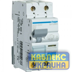 Диф.авт. 1+N 32А B 30мА Hager 6kA