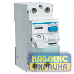 УЗО 2х25 А, 30mA, А, 2м  Hager 6kA