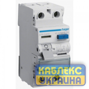 УЗО  2х40 А, 300mA, А, 2м Hager 6kA