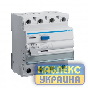 УЗО  4х63 А 300mA, А  Hager 6kA