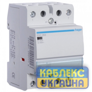 Контактор 63А 2НВ 230В, 3м Hager