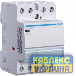 Контактор 40А 4НВ 230В, 3м Hager