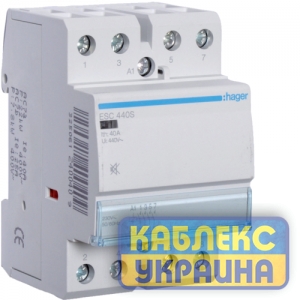 Контактор безшумный 40А 4НВ 230В, 3м Hager