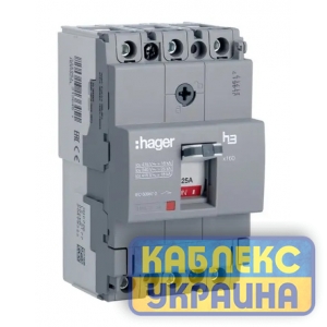 Автоматичний вимикач x160, In=25А, 3п, 18kA, Тфікс./Мфікс.