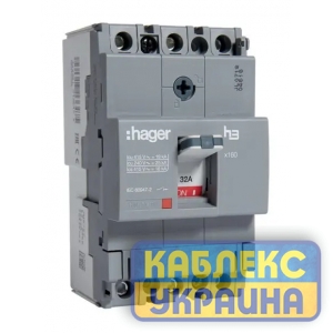 Автоматичний вимикач x160, In=32А, 3п, 18kA, Тфікс./Мфікс.