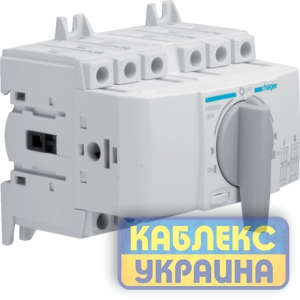 Перемикач модульний трьохпозиційний I-0-II до 16мм2, 3п 20А