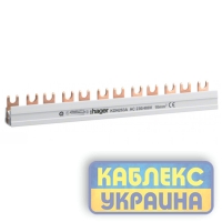 Шина соед.вилочн. 2полюс на 12 мод. с изол., 10мм2 Hager