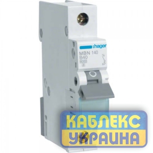 Авт.выкл. В 1р 40А Hager 6kA