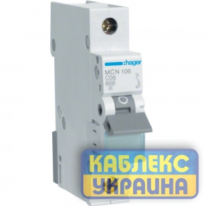 Авт.выкл. 1р 06А Hager 6kA