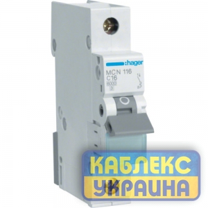 Авт.выкл. 1р 16А Hager 6kA