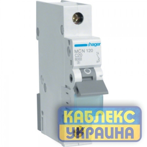 Авт.выкл. 1р 20А Hager 6kA