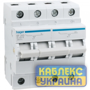 Переключатель ввода резерва 1р+N 63А/250В Hager
