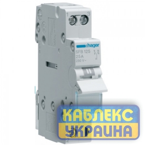 Переключатель I-0-II с общ.выходом сверху, 1 пол., 25А/230В, 1м Hager