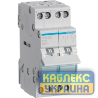 Переключатель I-0-II с общ.выходом снизу, 2 пол., 32А/230В, 2м Hager