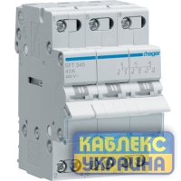 Переключатель I-0-II с общ.выходом сверху, 3 пол., 40А/400В, 3м Hager