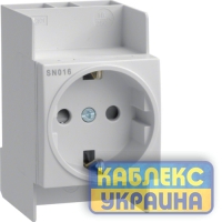 Розетка на DIN-рейку 250В/16А 2,5м Hager