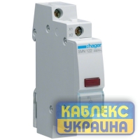 Индикатор LED, 230B, красный, 1м Hager