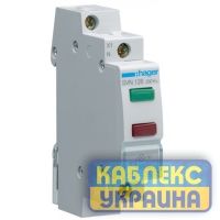 Индикатор двойной LED, 230B, зелен.+красный, 1м Hager
