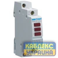 Индикатор тройной LED, 230B, 3 красных, 1м Hager
