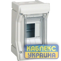 Щит на 3 модулі, зовнішній з прозорими дверцятами IP65 VECTOR Hager Розмір 111*175*93