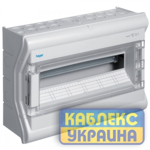 Щит на 18(20) модулів, зовнішній з прозорими дверцятами IP65 VECTOR Hager Розмір 418*302*151