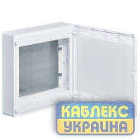 Щит 2-рядний для ММ-обладнання, зовнішній, білі пластикові перфоровані двері, GOLF Розмір 377*390*99 IP20