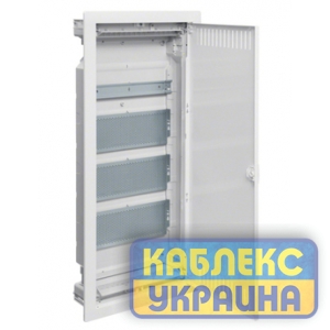 Щит 4-рядний для мультимедіа та зв'язку, внутрішній з металевими дверями, VOLTA Розмір 348*755*95 IP30