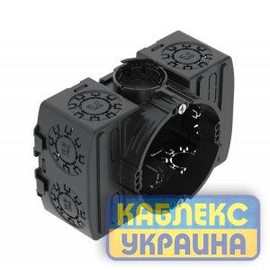 Установча коробка для електронних пристроїв UE 46 в цегляну стіну, 114х76, чорний / ПП