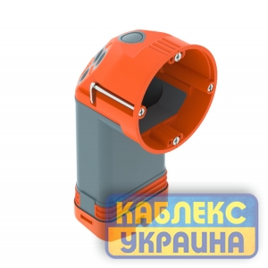 Установча коробка з додат. простором HE 74-L для гіпс. стіни, з мембр. 68х77, L=154 помаран / ПП-ТПЕ