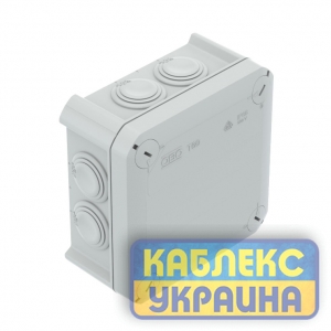 Коробка розподільча Т-60 з каб. вводами, 114х114х57, ІР66, ультрафіолетостійкий, ударостійк (60 шт)