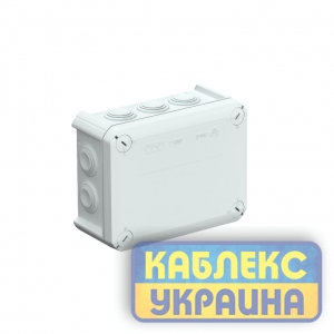 Коробка розподільча Т-100 з каб. вводами, 150х116х67, ІР66, ультрафіолетостійкий, ударостійк (40 шт)