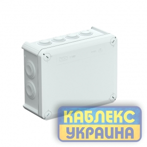 Коробка розподільча Т-160 з каб. вводами, 190х150х77, ІР66, ультрафіолетостійкий, ударостійк (20 шт)
