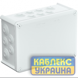 Коробка розподільча Т-350 з каб. вводами, 285х201х120, ІР66, ультрафіолетостійкий, ударостій (5 шт)