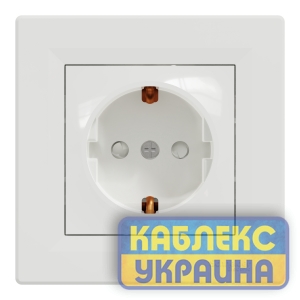 Розетка із з/к із захисними шторками Asfora білий (10 шт.)