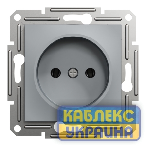 Розетка без з/к Asfora сталь