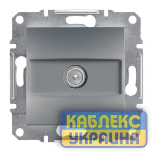 Розетка TV Asfora сталь