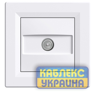 Розетка TV прохідна Asfora білий