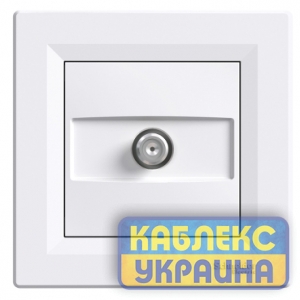 SAT розетка кінцева Asfora білий