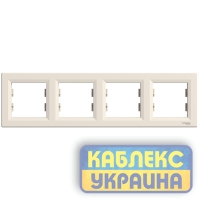 Рамка 4-а горизонтальна Asfora крем (без упаковки)