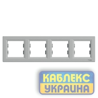 Рамка 4-місна горизонтальна Asfora Алюміній