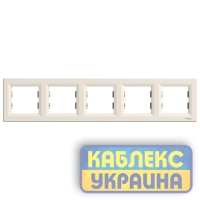 Рамка 5-а горизонтальна Asfora крем (без упаковки)
