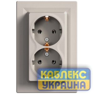 Розетка 2-га із з/к Asfora Бронза