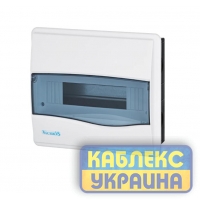 Щит вбудований CAPA 1x12 (12 мод.), IP40, проз. двері, з N і PE шинами