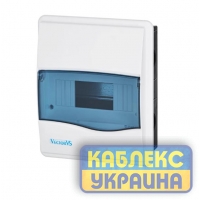 Щит вбудований CAPA 1x8 (8 мод.), IP40, проз. двері, з N і PE шинами