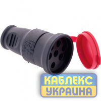 Штепсельне гніздо трифазне каучукове FAR (20/120 шт)