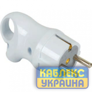 Вилка кутова з заземленням з ручкою FAR (50/300 шт)