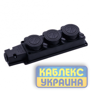 Колодка 3 ГН каучукова із заземленням FAR (6/36 шт)