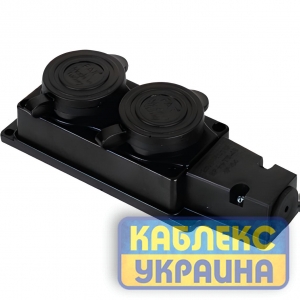 Колодка 2 ГН каучукова із заземленням FAR (6/36 шт)