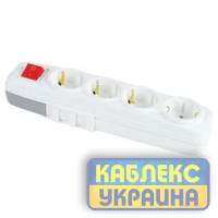 Колодка 4 ГН із заземленням, з вимикачем FAR LARA (20/120 шт)